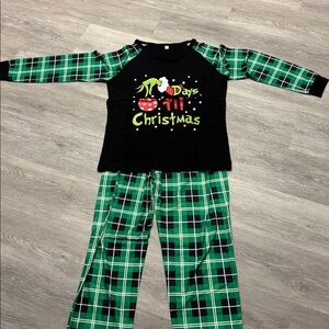 Green Plaid Christmas Pajama Set